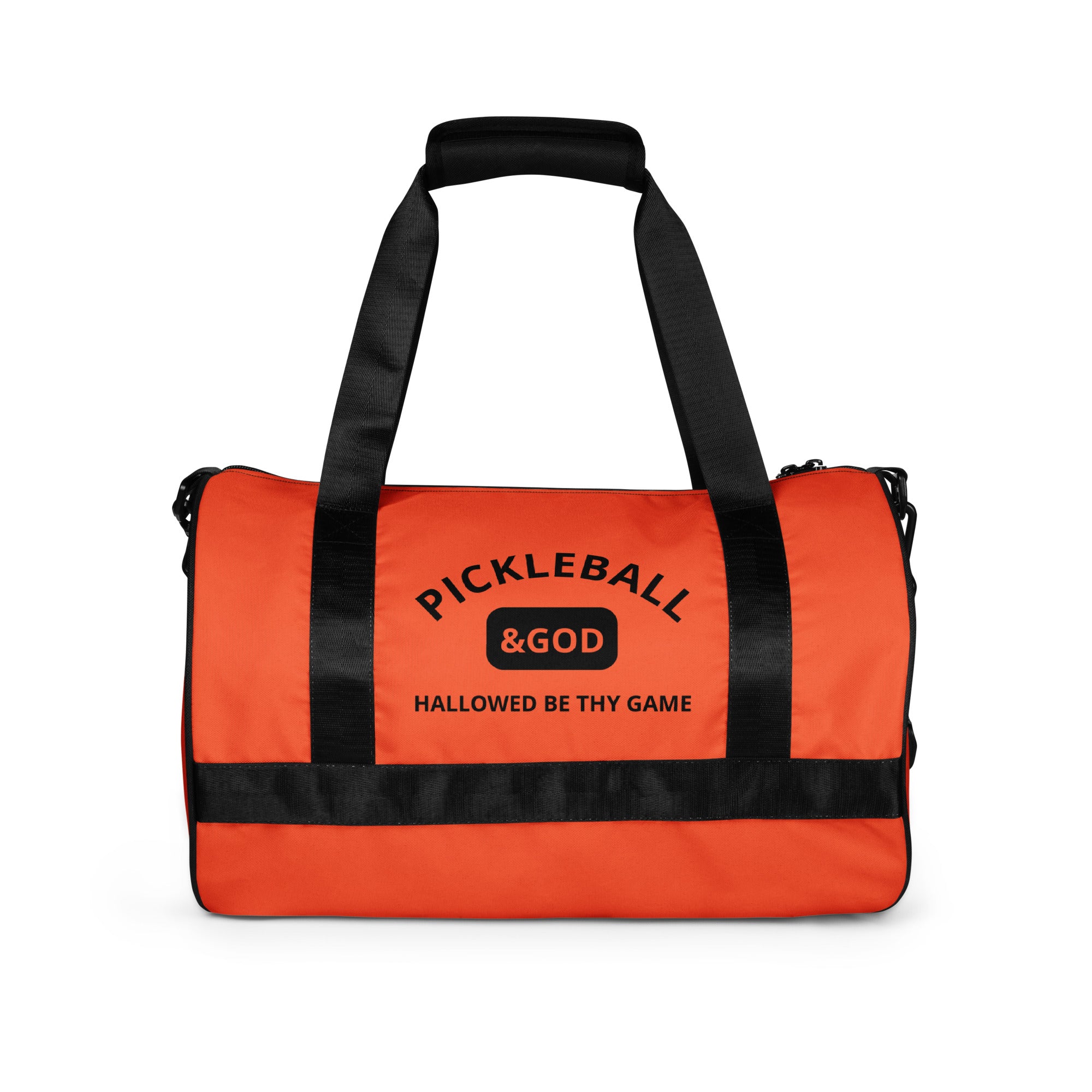 Pickleball &GOD Black Orange Gym Bag