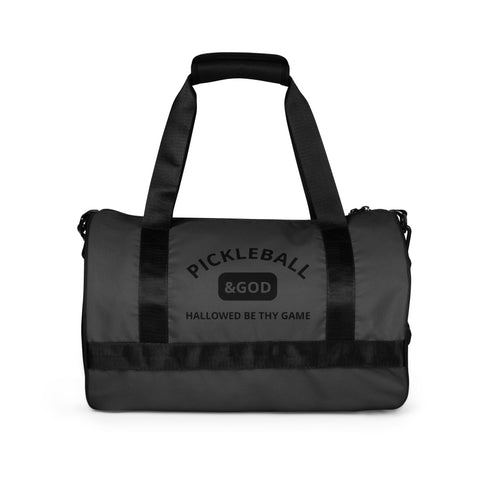 Pickleball &GOD Black Smoke Gym Bag