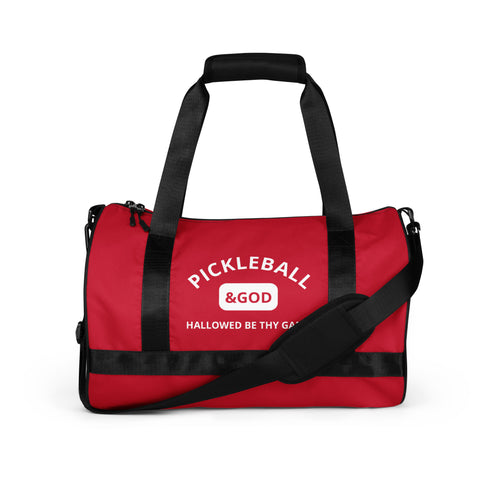 Pickleball &GOD Crimson Gym Bag