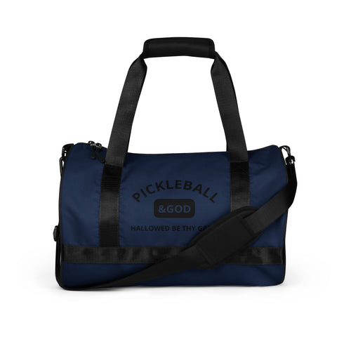 Pickleball &GOD Black Classic Gym Bag