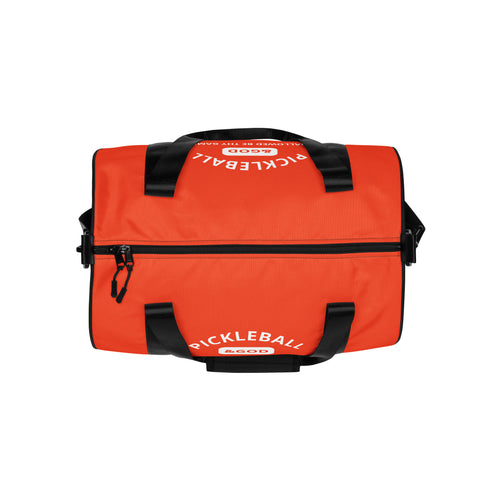 Pickleball &GOD Orange Gym Bag