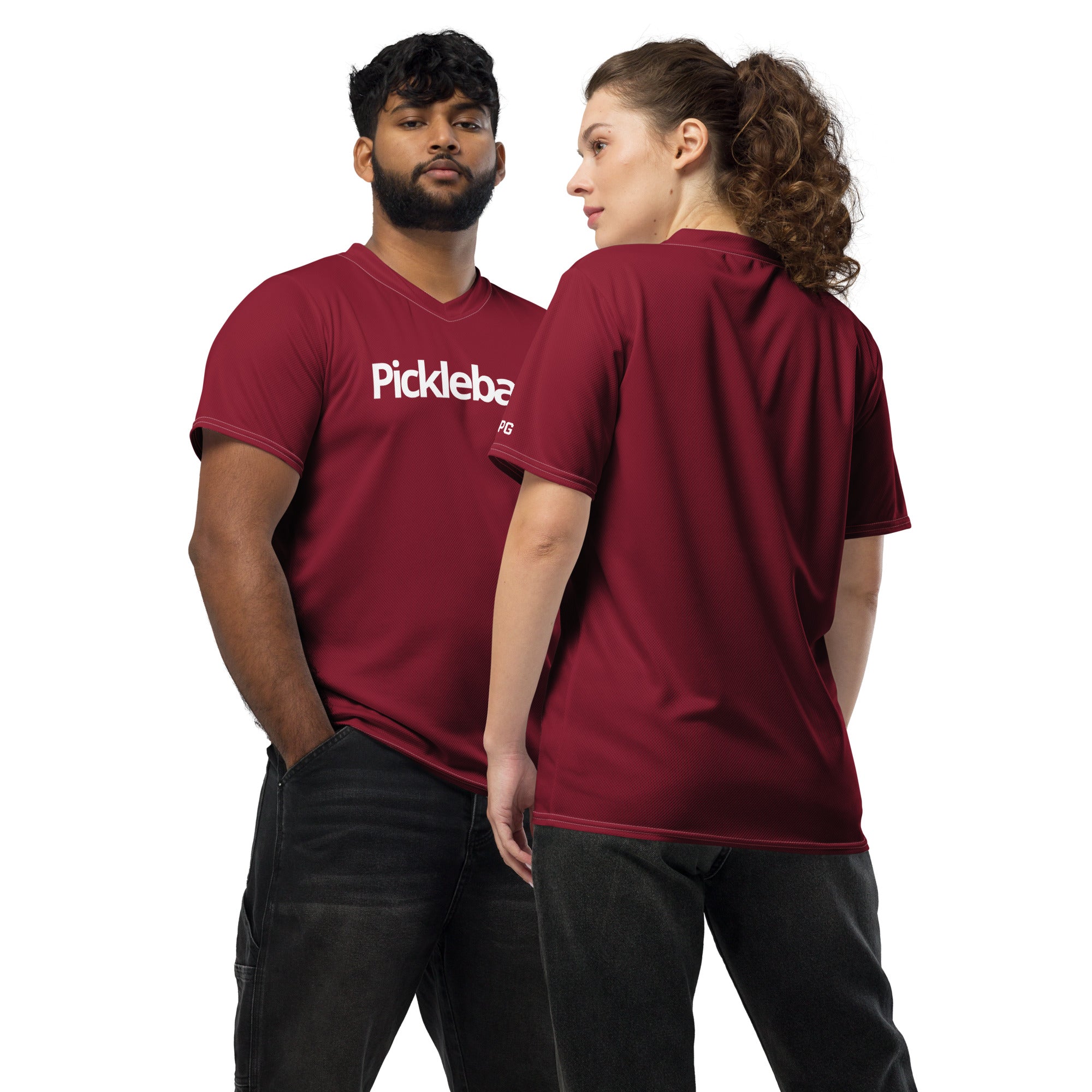 Pickleball &GOD Rust Recycled Sports Jersey T-Shirt