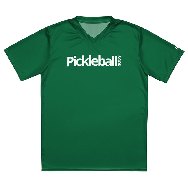 Pickleball &GOD Emerald Recycled Sports Jersey T-Shirt