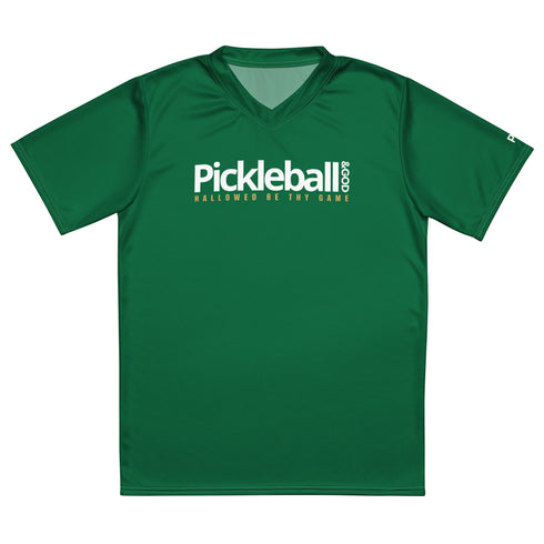Pickleball &GOD Emerald Recycled Hallowed Sports Jersey T-Shirt