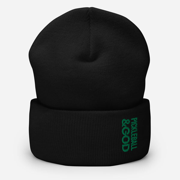 Pickleball &GOD Irish Cuffed Beanie