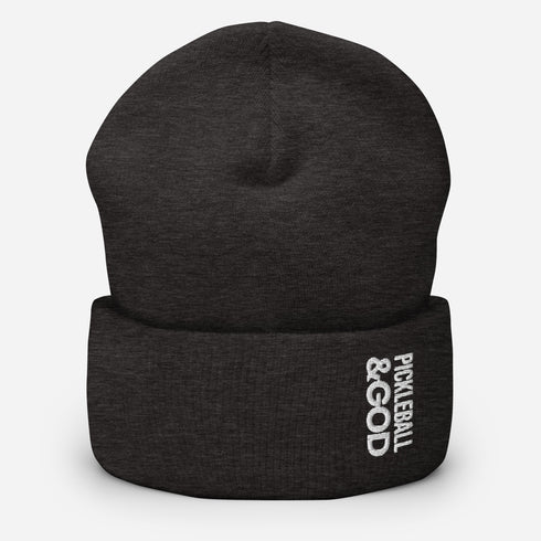 Pickleball &GOD Cuffed Beanie