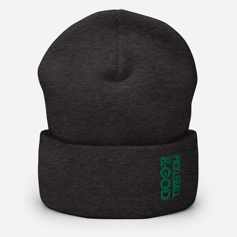 Pickleball &GOD Irish Cuffed Beanie