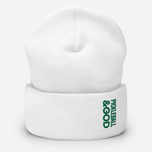 Pickleball &GOD Irish Cuffed Beanie
