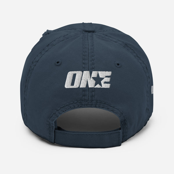Volleyball 1STAR Distressed Dad Cap