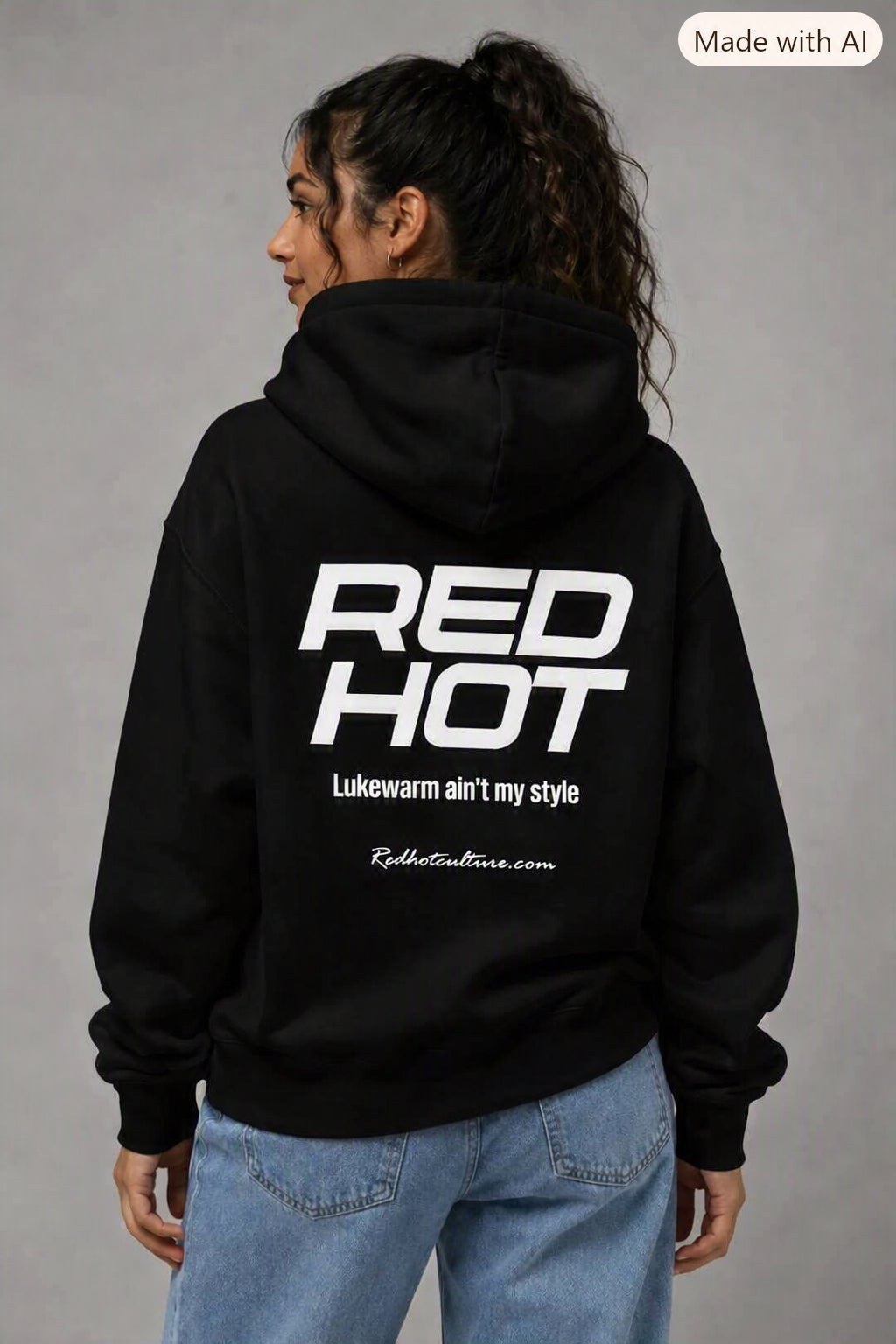 Red Hot Stacked Oversized Heavyweight Hoodie