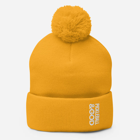 Pickleball &GOD Pom-Pom Beanie
