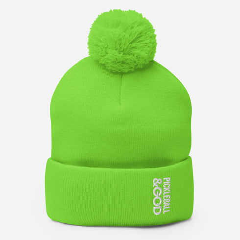 Pickleball &GOD Pom-Pom Beanie