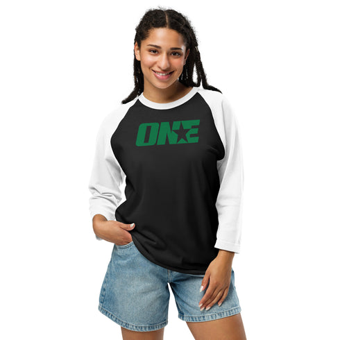 1STAR Emerald Logo 3/4 Sleeve Raglan T-Shirt