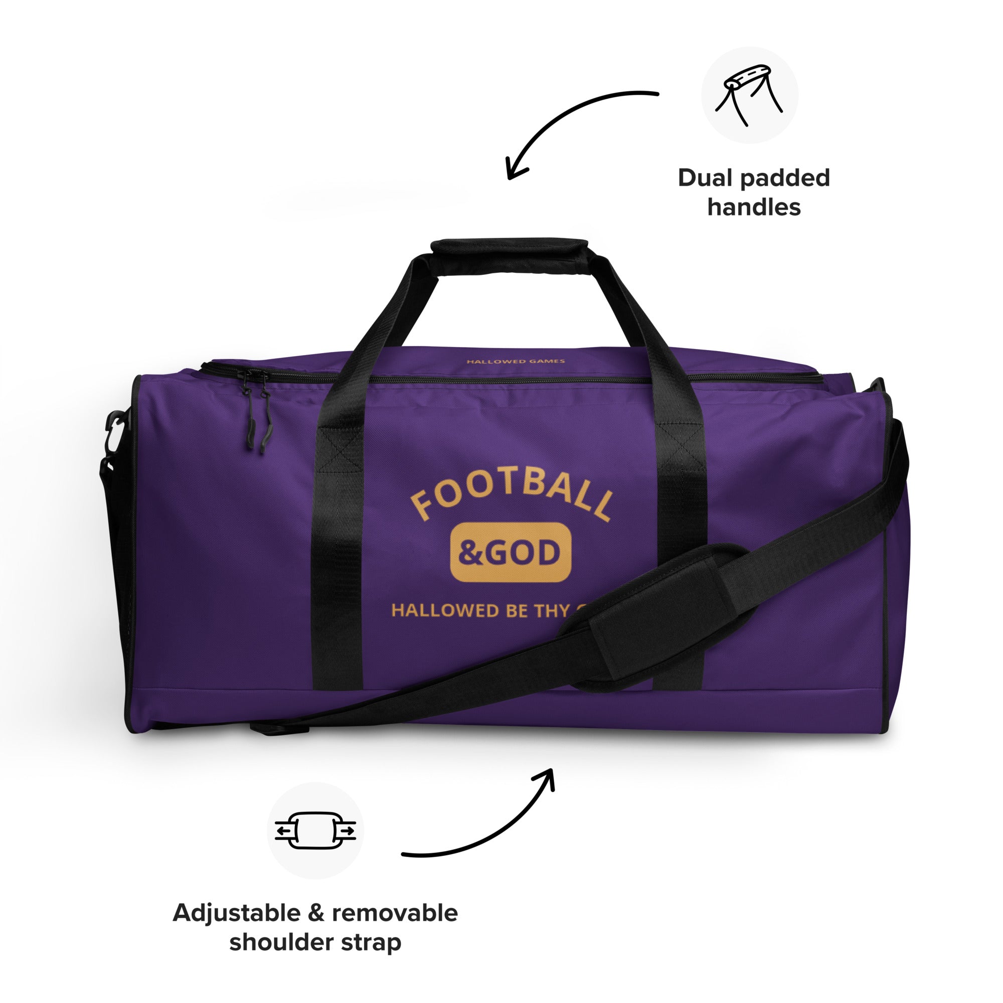 Football &God Icon Duffle Bag