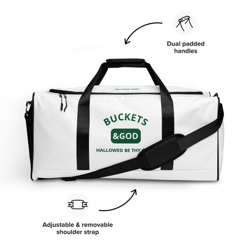 Buckets &God Shamrock Duffle Bag