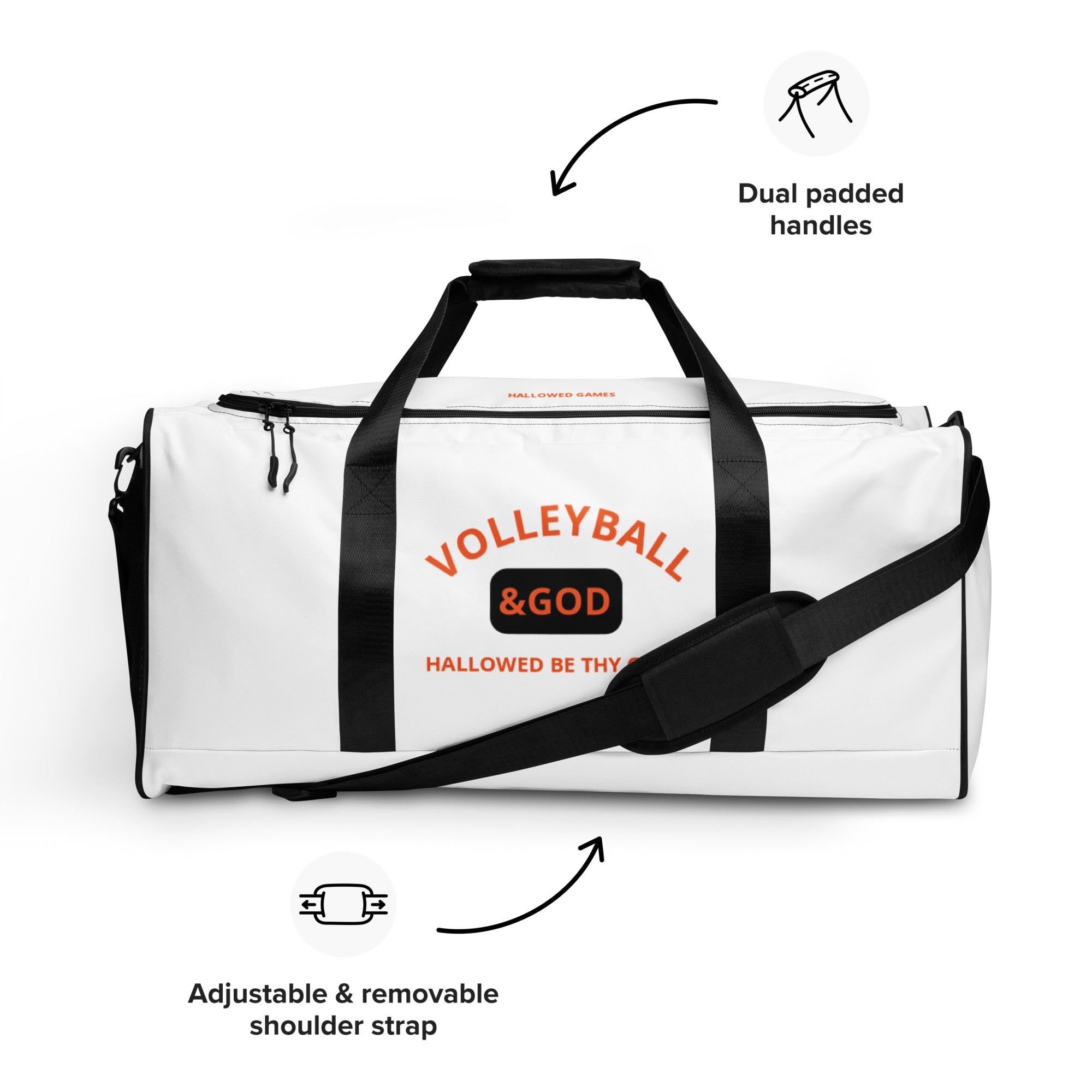 Volleyball &God Outrageous Duffle Bag