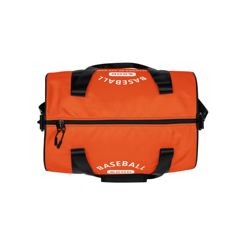 Baseball &God Orange Gym Bag