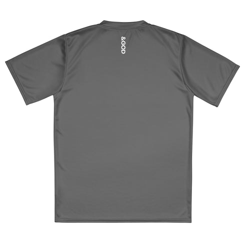 Basketball &God Grey Recycled Unisex Sports Jersey T-Shirt