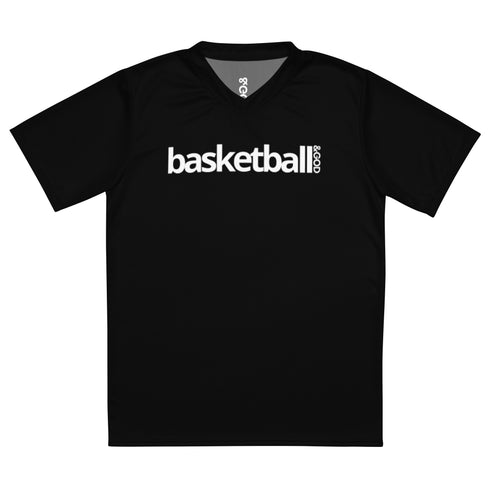 Basketball &God Onyx Recycled Unisex Sports Jersey T-Shirt