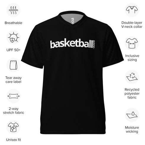 Basketball &God Onyx Recycled Unisex Sports Jersey T-Shirt