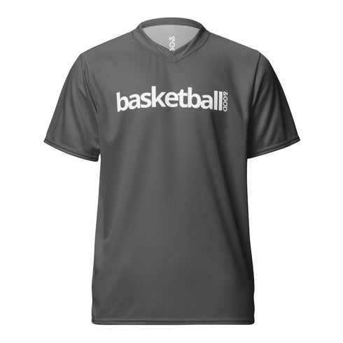 Basketball &God Grey Recycled Unisex Sports Jersey T-Shirt