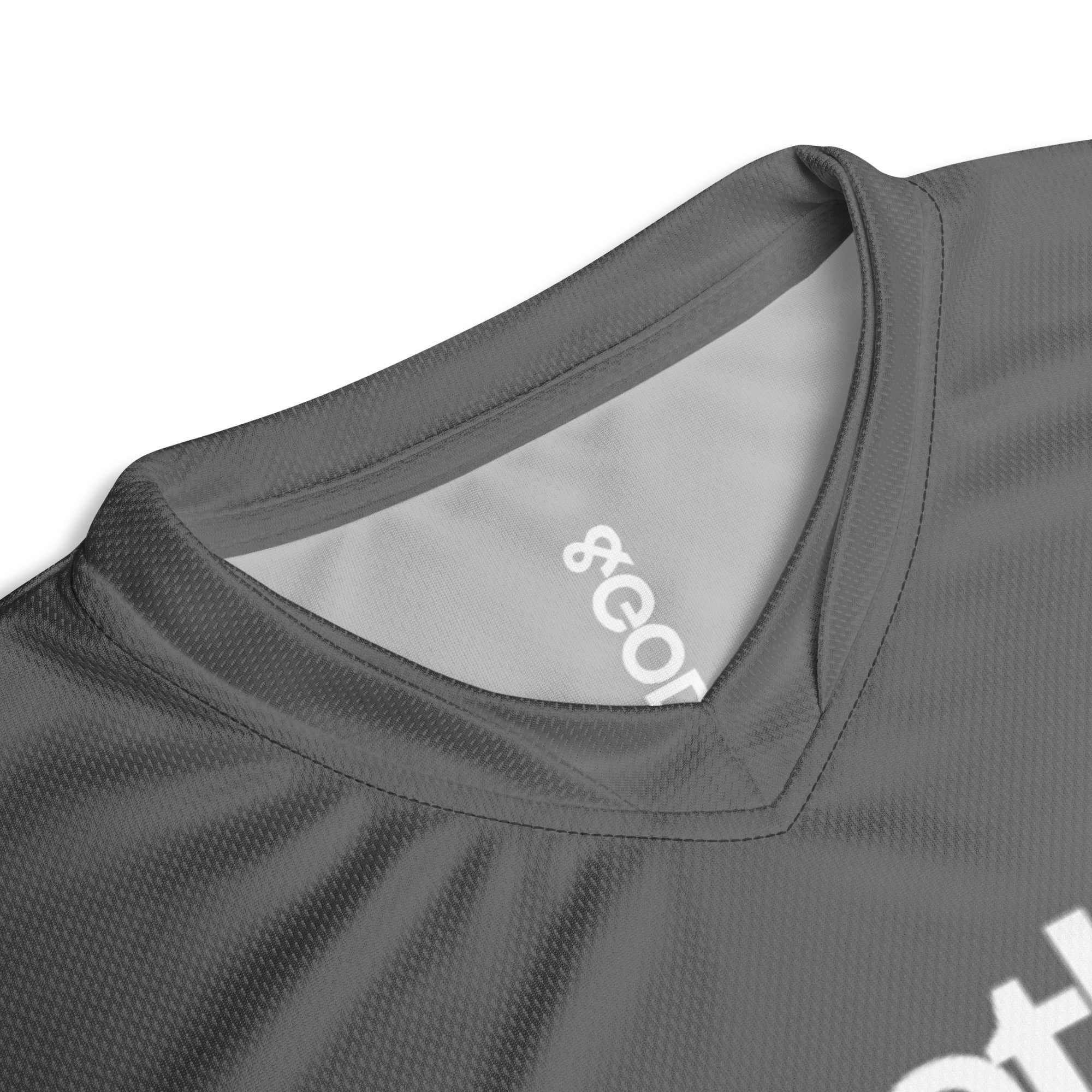 Basketball &God Grey Recycled Unisex Sports Jersey T-Shirt