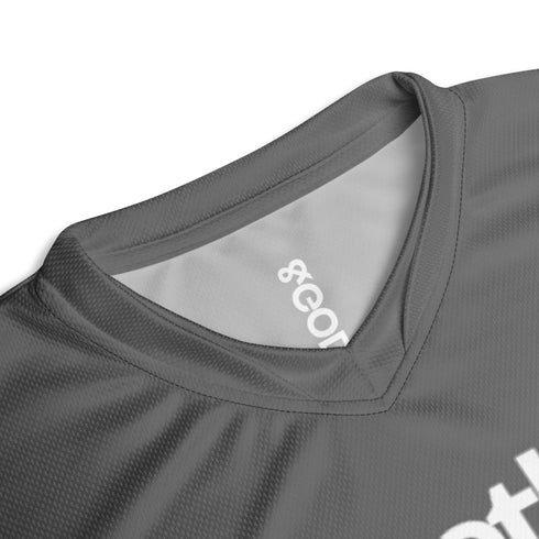 Basketball &God Grey Recycled Unisex Sports Jersey T-Shirt