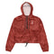 Basketball &God Vertical Rusty Women’S Crop Windbreaker