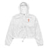 Basketball &God Vertical Orange Women’S Crop Windbreaker