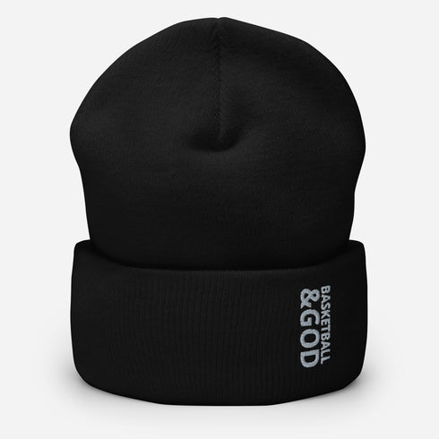 Basketball &God Smoke Cuffed Beanie