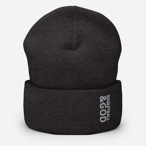 Basketball &God Smoke Cuffed Beanie