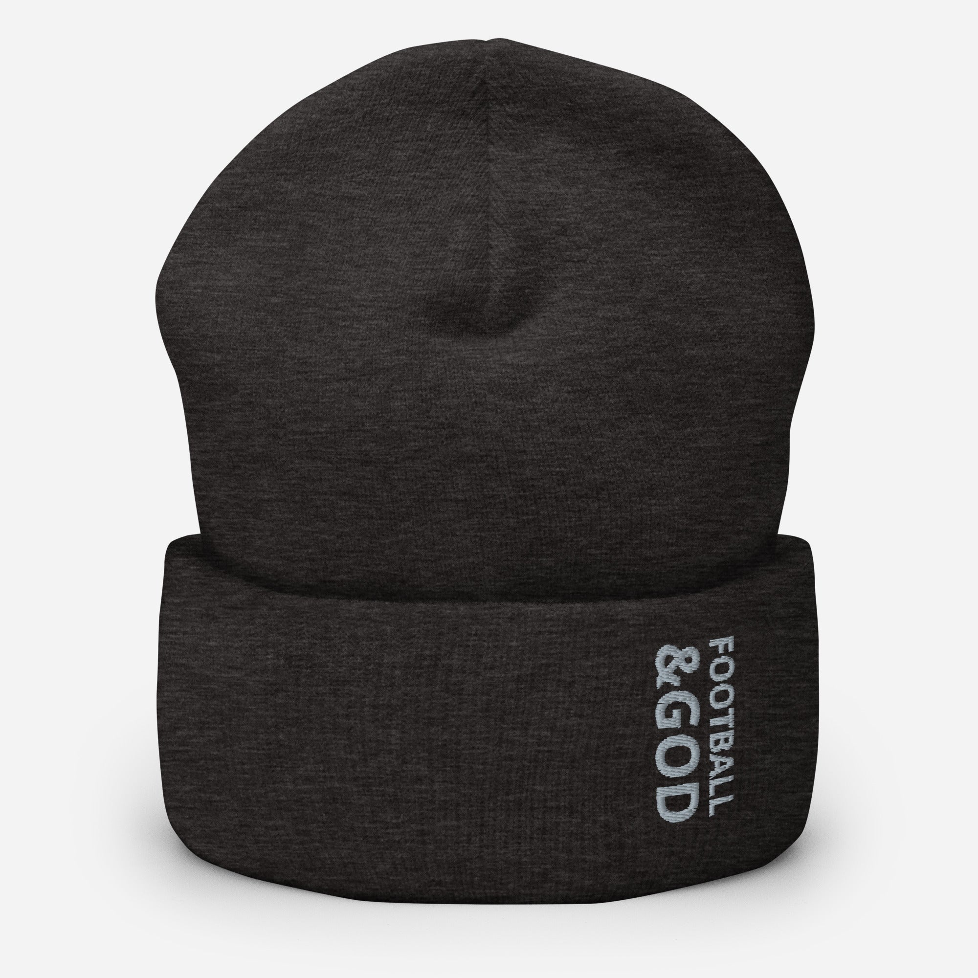 Football &God Smoke Cuffed Beanie