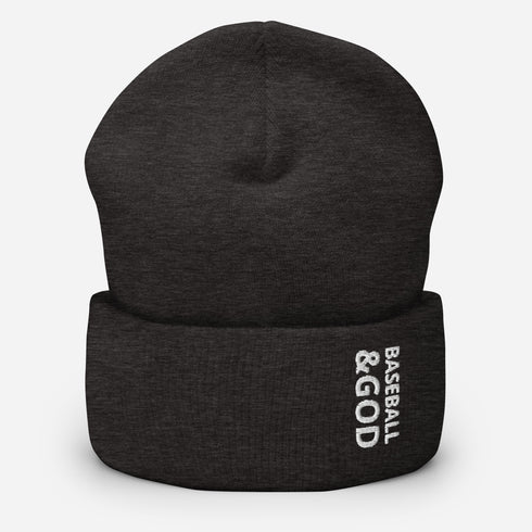 Baseball &God Cuffed Beanie