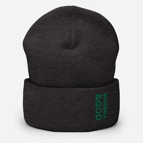 Baseball &God Irish Cuffed Beanie