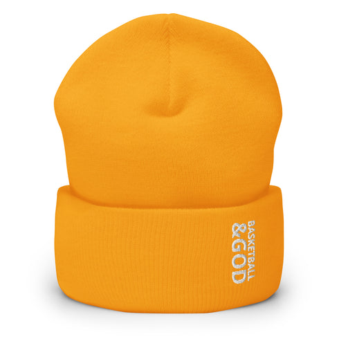 Basketball &God Cuffed Beanie