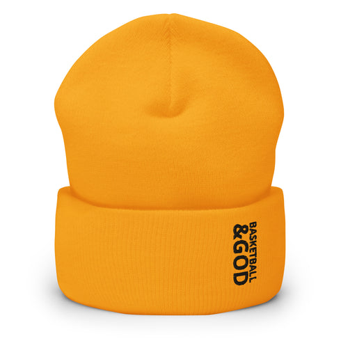 Basketball &God Onyx Cuffed Beanie