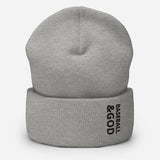 Baseball &God Onyx Cuffed Beanie
