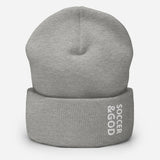 Soccer &God Cuffed Beanie