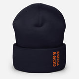Baseball &God Orange Cuffed Beanie