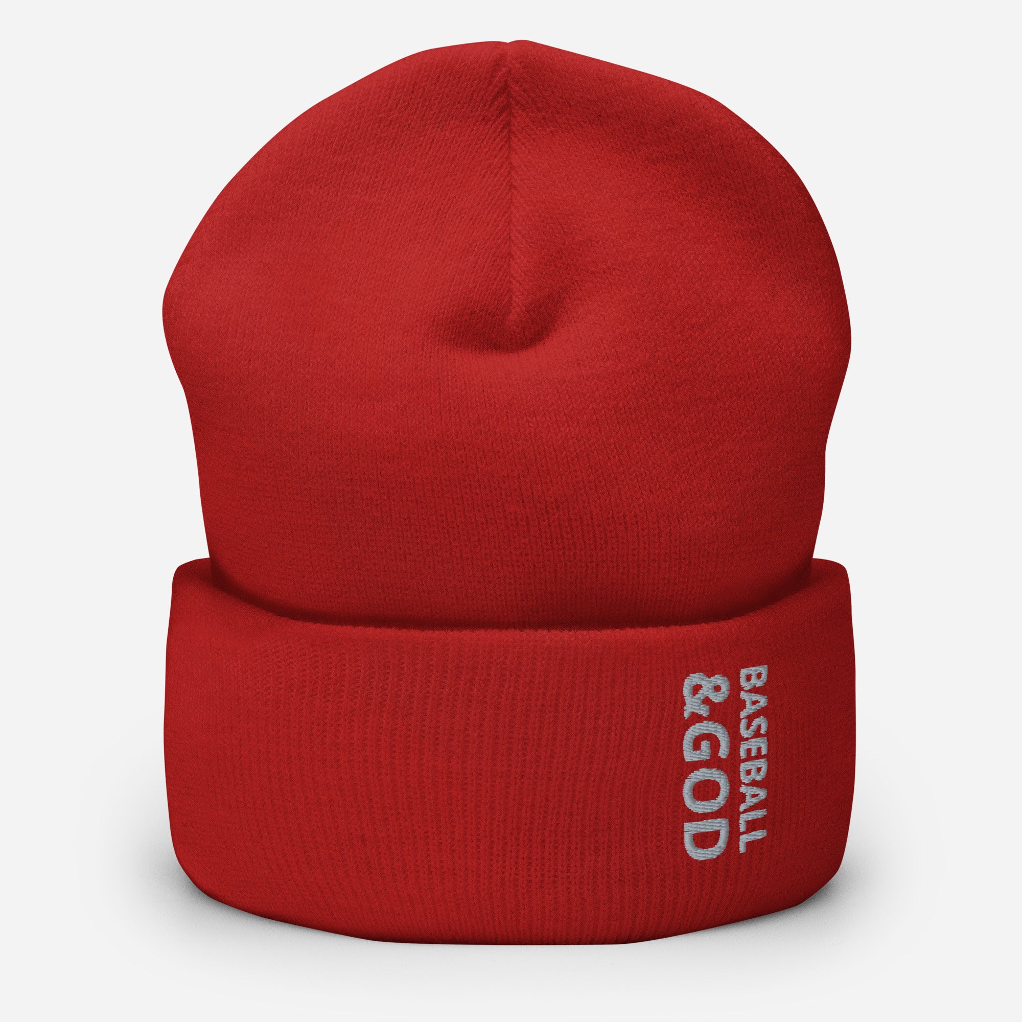 Baseball &God Smoke Cuffed Beanie
