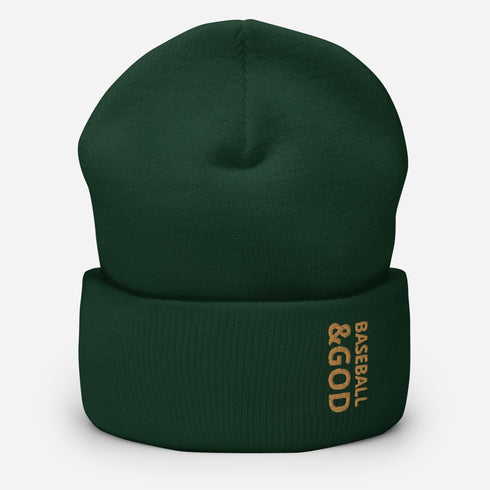 Baseball &God Zest Cuffed Beanie