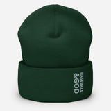 Baseball &God Smoke Cuffed Beanie
