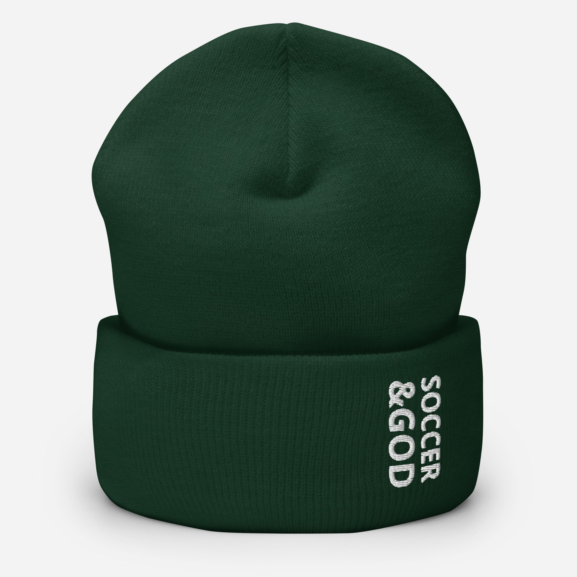 Soccer &God Cuffed Beanie