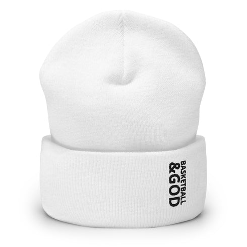 Basketball &God Onyx Cuffed Beanie
