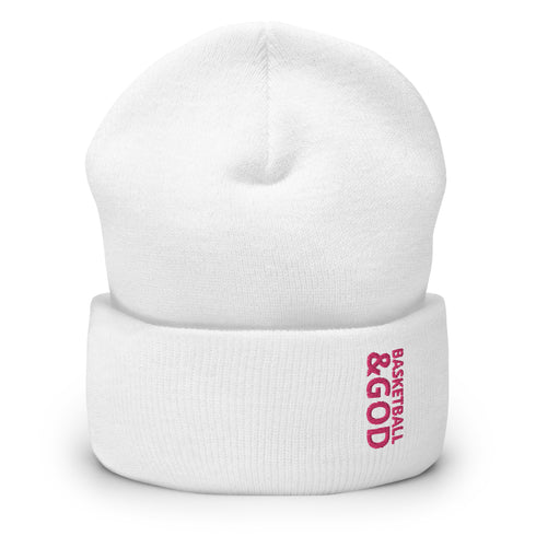 Basketball &God Flamingo Cuffed Beanie