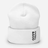 Football &God Onyx Cuffed Beanie
