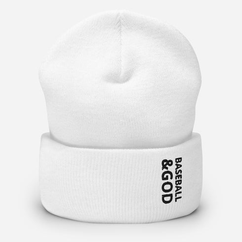 Baseball &God Onyx Cuffed Beanie