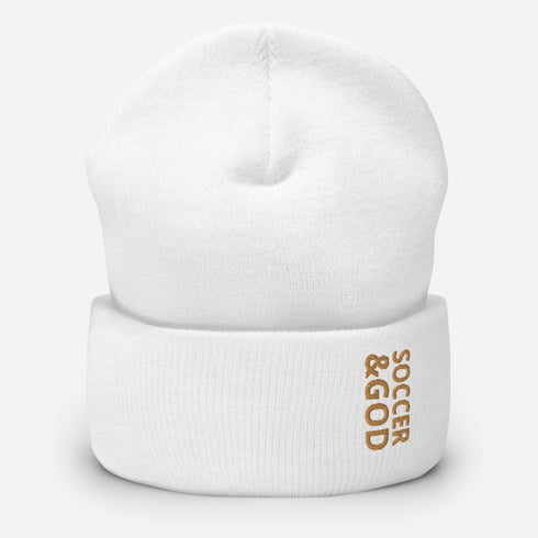 Soccer &God Zest Cuffed Beanie