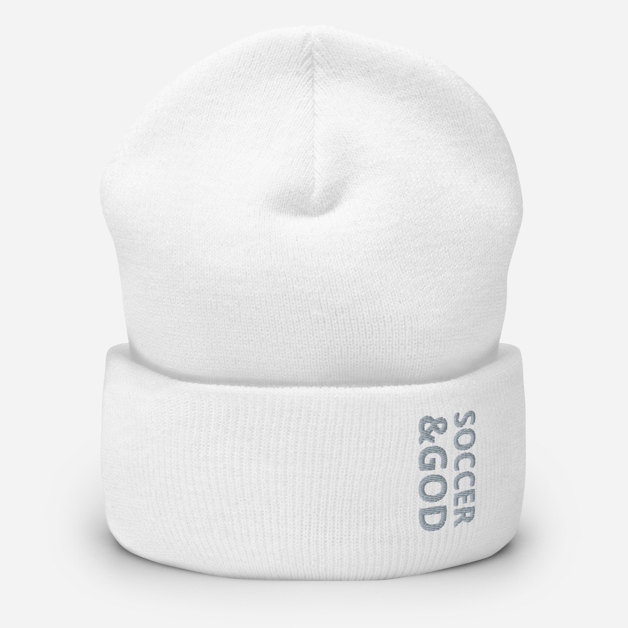 Soccer &God Smoke Cuffed Beanie