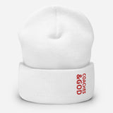 1STAR Coaches &God Crimson Cuffed Beanie